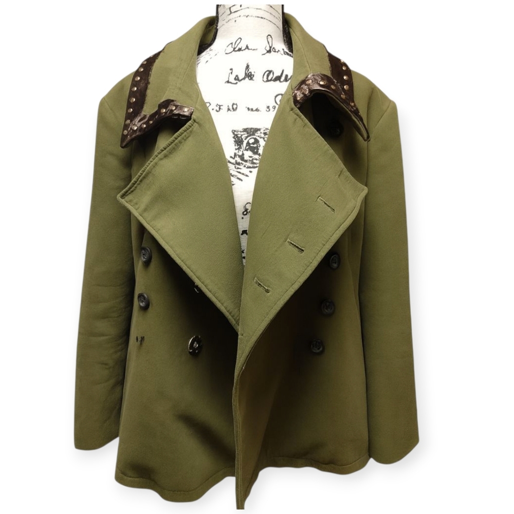 Military Double Breasted Coat by Realzz Official Sz L - Picture 2 of 12